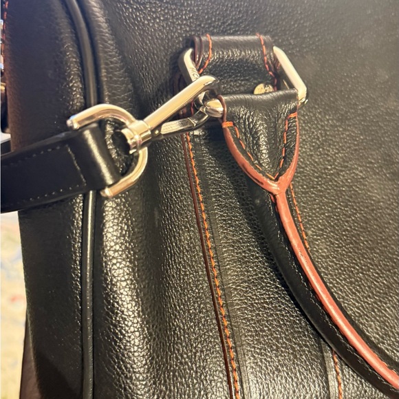 MCM Black Satchel with Red Accents 11x9 - Picture 13 of 14